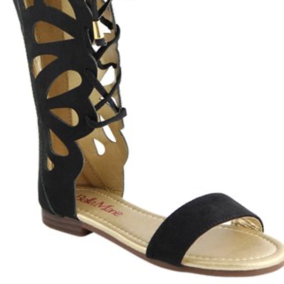 Bella Marie Butterfly Tall Gladiator Sandal TAN 10 - Picture 5 of 15